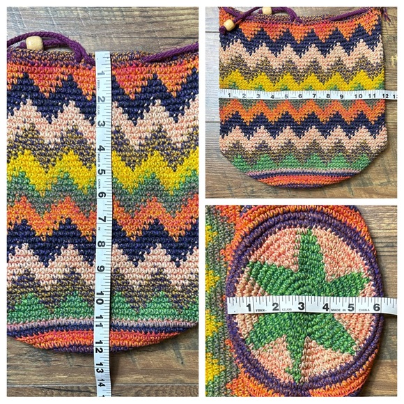 Woven Drawstring Hobo Bucket Bag - Picture 10 of 10